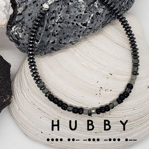 Morse Code "HUBBY" Men's Bracelet